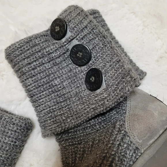 UGG Classic Cardy Knit Boots Womens Size 7 Gray - Picture 4 of 9
